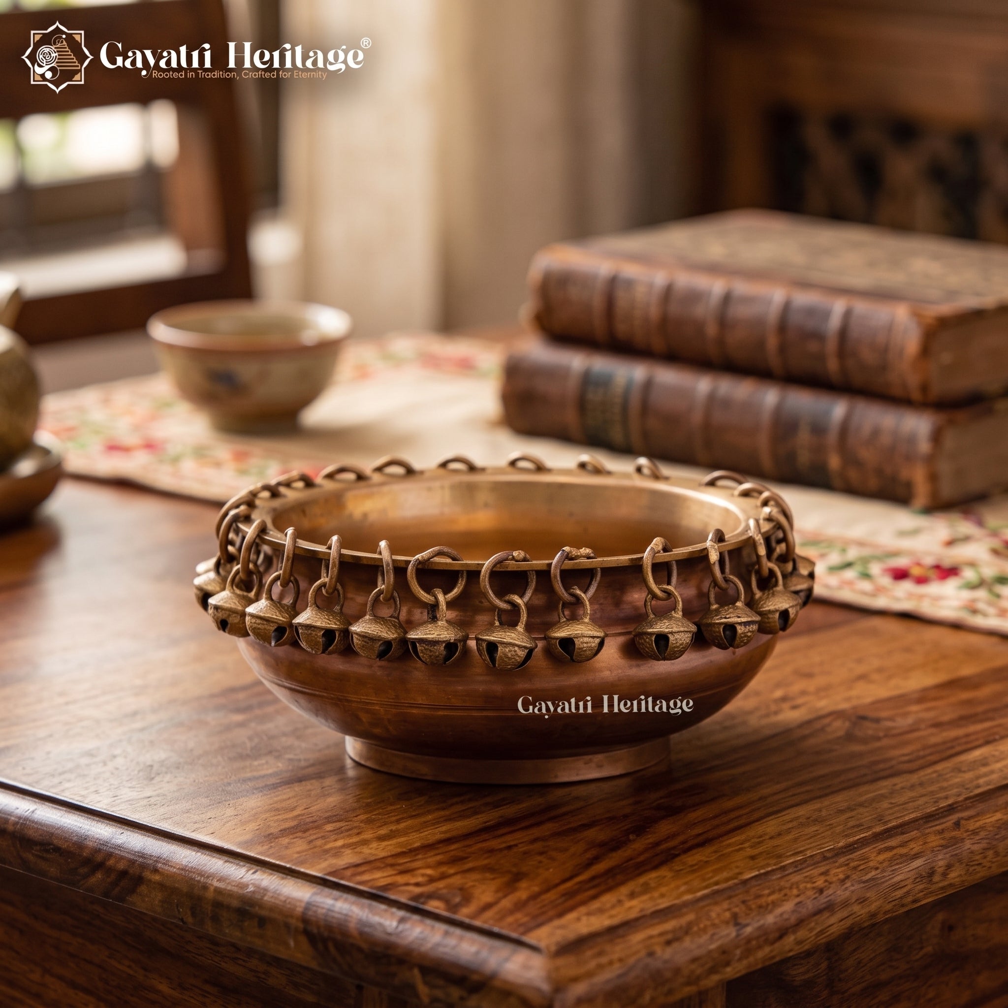 Artistic Brass Ghungroo Urli – Festive Décor for Spiritual Ambience | Gayatri Heritage
